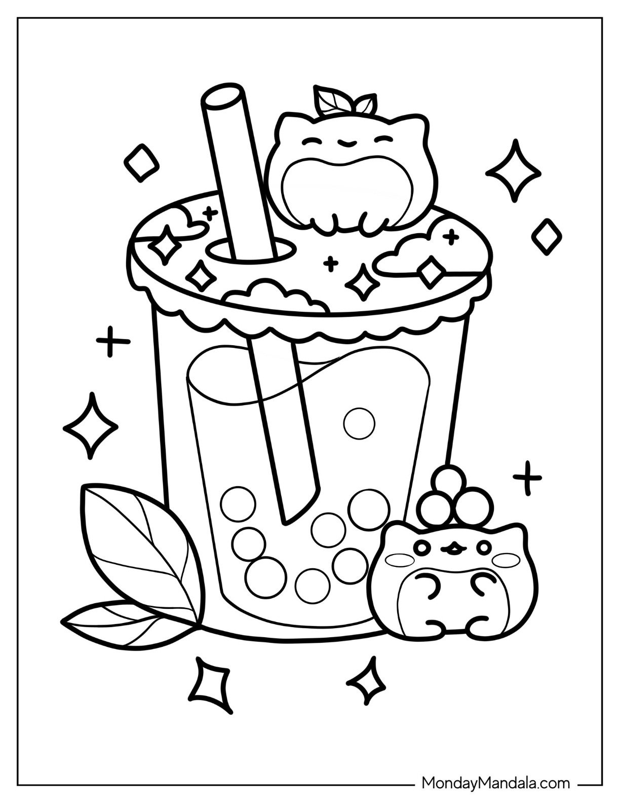 Creative Boba Coloring Pages For Fun And Relaxation